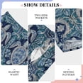 thumbnail image 4 of Kids' Pajama Pants Soft Relaxed Fit Sleep Pants Lounge Pants with Pockets Dark Teal Turtle Pattern Small, 4 of 9