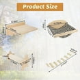 thumbnail image 4 of Cat Furniture Cat Wall Shelves 3-Level Perches for Wall Cats Scratching Posts Hammock Indoor Activity Structure, Light Brown, 4 of 8