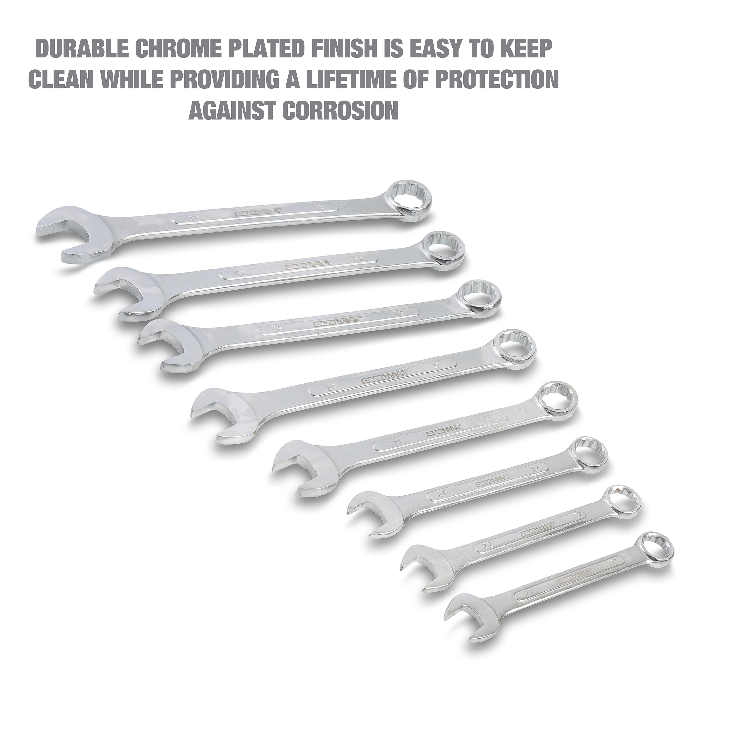 OEMTools 8 Piece Jumbo Combination Wrench Set (21 mm - 32 mm)