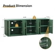 thumbnail image 6 of Wirrytor Mid Century Modern Fluted Sideboard Buffet Cabinet with Doors, Console Cabinet with Adjustable Shelves, Under TV Cabinet with Storage,Green, 6 of 8