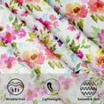 thumbnail image 5 of Spring Summer Floral Tablecloth Round 60 Inch Wildflower Leaf Butterfly Table Cloth Circular FlowersTable Cover Washable Wipeable Reusable Polyester Tabletop for Dining Kitchen Holiday Party Decor, 5 of 6