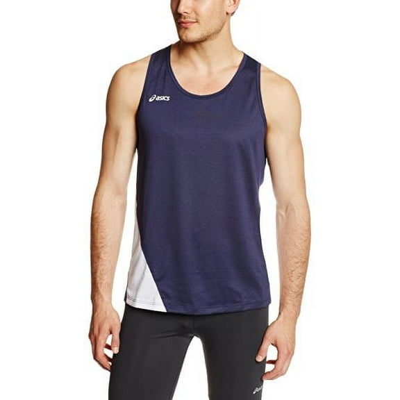 ASICS Men's Wicked Wrestling Singlet (Navy/White), Large