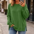 thumbnail image 6 of Womens Oversized Crewneck Sweatshirt | Soft Fleece Lined Long Sleeve Pullover, Loose Casual Fit, Workout Lounge Wear Daily Airport Outfits, 2026 Fall Winter Fashion Green Xl, 6 of 9