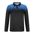 thumbnail image 4 of Blczomt Dress Golf Polo Casual Long Sleeve Blue Polos Collared Button Mens Clothes Trendy, 4 of 6