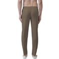 thumbnail image 3 of eloria Men's Premium Comfort Straight Fit Flat Front Dress Pant Pyjamas, Color: Light Brown, Size : 40, 3 of 6
