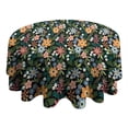 thumbnail image 4 of Pioneer Flower Floral Print Pattern Round Tablecloth 60"x60",Wrinkle Wipeable Table Cloth for Kitchen Dining Room Picnic Patio Party, 4 of 6