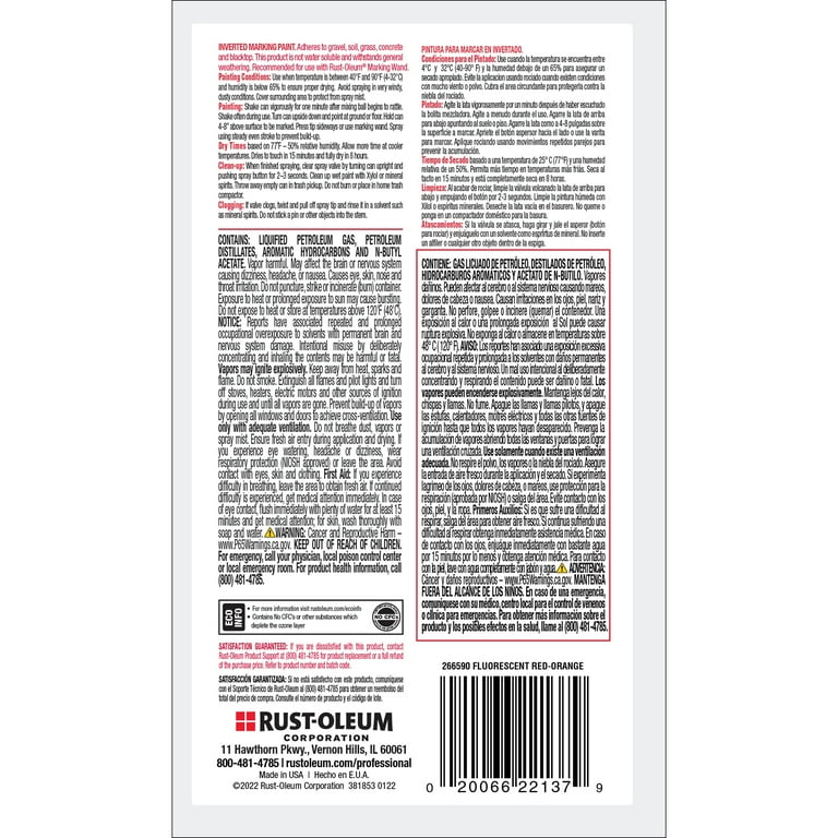 Bros Ks Rust-Oleum 266590 Professional 2X Distance Inverted Marking