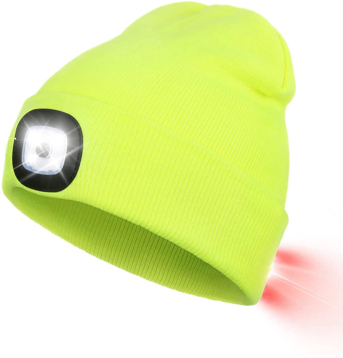 USB Rechargeable Headlamp, Knitted Hat 