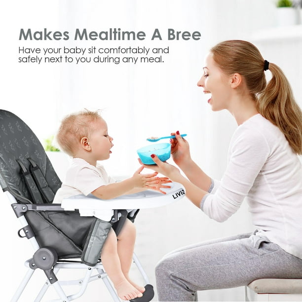 Bébé Chaise Haute Enfant Réglable Hauteur Infant Pliant Feeding Table  Highchair