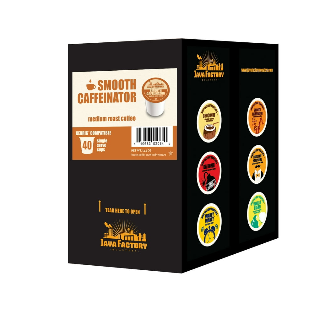 Java Factory Medium Roast Coffee Pods, Keurig 2.0 KCup Brewer