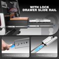 thumbnail image 2 of Heavy Duty Drawer Slide with Fixing Lock Drawer Slide 120kg Load Capacity Ball Bearing 1 Pair, 2 of 5