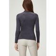 thumbnail image 3 of DevOps Women's Thermal Micro Fleece Lined Base Layer Top, Charcoal/Light Grey (2 Pack), 3 of 7