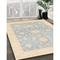 thumbnail image 2 of Ahgly Company Indoor Round Abstract Wheat Beige Oriental Area Rugs, 8' Round, 2 of 6