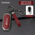 thumbnail image 1 of For Mercedes Benz GLC43 Car Key Case Zinc Alloy Leather Car Key Cover G500 GLB GLC ML C 3 buttons Car Key Shell, 1 of 9