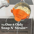 thumbnail image 2 of Snap N Strain Pot Strainer And Pasta Strainer - Orange, 2 of 5