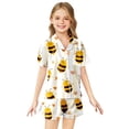thumbnail image 2 of Ensemble de Pyjama Imitation Soie Imprimé pour Filles, 2 of 4