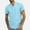 55#Light Blue, variant on Men's Baggy Cotton And Linen Solid Short Sleeve V-Neck T- Tops Blouse Pullover Mens Sweatpants And Sweatshirts Loose Solid Color Lace Petal V Neck Short Sleeve Shirts