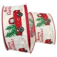 thumbnail image 1 of Reliant Ribbon - 93202W-810-40F, Tree In Truck Linen Holiday Wired Edge Ribbon, Ivory, 2-1/2 Inch, 10 Yards, 1 of 1
