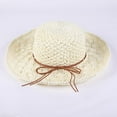 thumbnail image 5 of Women Summer Hand-woven Sun Hat Foldable Wide-side Cap Fisherman Cap Straits Sun Cap, 5 of 5
