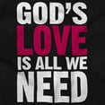 thumbnail image 2 of Christian Faith Gods Love All We Need Womens Slim Fit Graphic Tee Brisco Brands S, 2 of 5