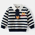 thumbnail image 1 of Kids Cute Cartoon Tiger Pattern Striped Sweatshirt Autumn Winter, 1 of 6