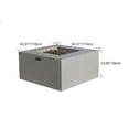thumbnail image 4 of Sol Living Rocky Propane Fire Pit for Outside Outdoor Firepit Table with Internal Tank Holder Firepit Concrete Square Fire Table Patio Heater Fireplace 45,000 BTUs - Light Grey, 43 x 43 Inches, 4 of 9