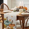 thumbnail image 3 of Pumpkin Sunflower Table Runner, Autumn Thanksgiving Kitchen Dining Table Decoration for Home Party Decor 13x48 Inches, 3 of 9