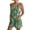 Army Green, variant on Floral Print Rompers for Women Sleeveless Casual Loose Fit Rompers Scoop Neck Adjustable Straps Summer Vacation One Piece Outfits with Pockets Light Blue XL