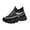 Black, variant on Women's Chunky Knit Mesh Y2K Fashion Sneakers, Lightweight Soft Sole Walking Running Shoes for Casual Daily Comfort Black