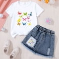 thumbnail image 2 of UAYOTSE Baby Girl Clothes Toddler Girl 3T 4T 5T 6T 7T Summer Outfits Sleeveless Ruffle Tops Wide Leg Pants Kids Clothing Set,Sizes 4-5 Years, 2 of 3