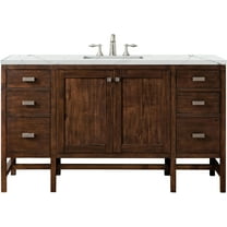 James Martin Vanities 60" Single Vanity Cabinet , Acacia, w/ 3 CM Ethereal Noctis Quartz Top