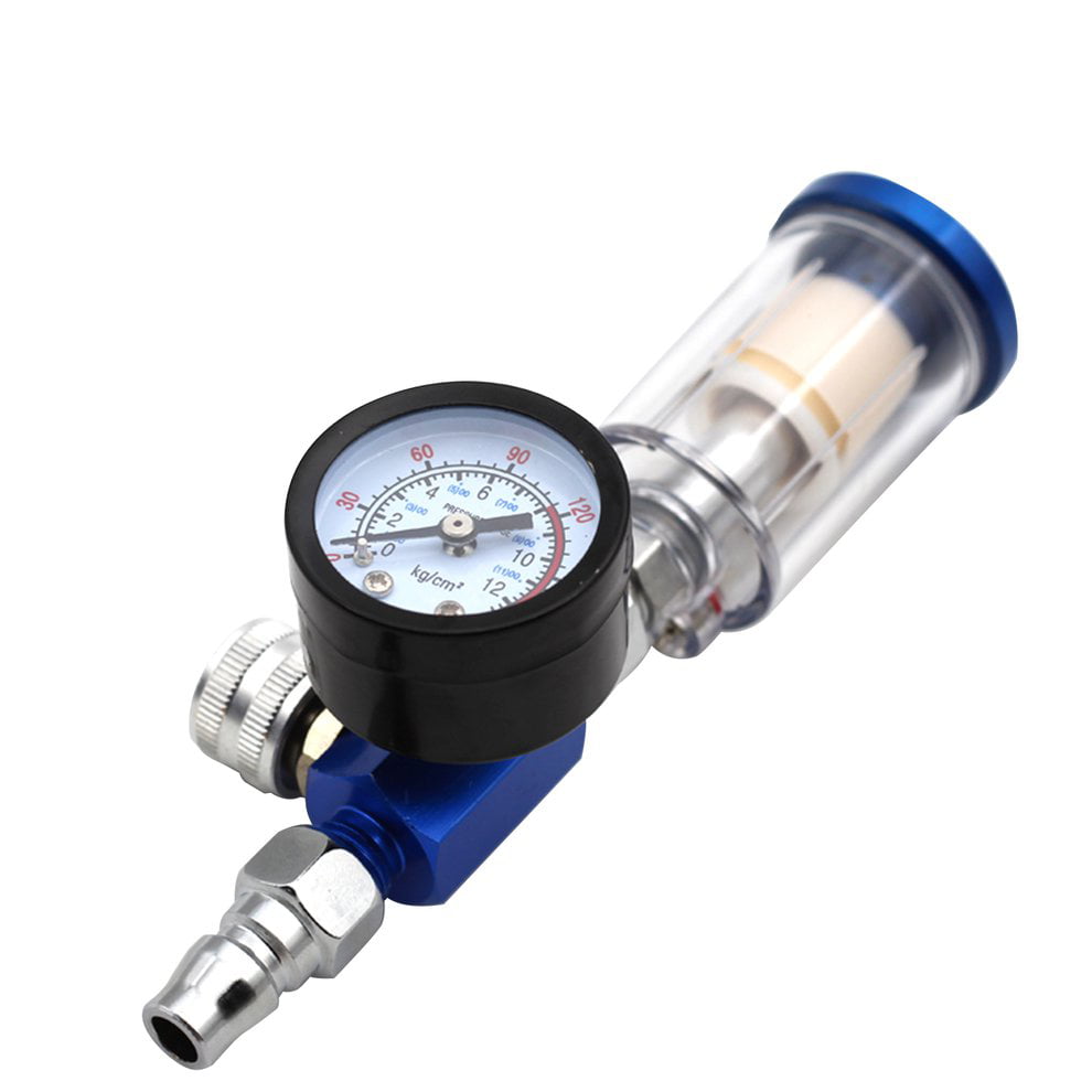 Air Pressure Regulator & In-line Water Trap Filter for Compressor HVLP LVLP 