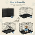 thumbnail image 3 of JOINSUN Dog Crate, 24 Inch Medium Folding Metal Wire Pet Single Door Dog Cage with Divider Panel and Plastic Leak-Proof Pan Tray, Outdoor, 3 of 5