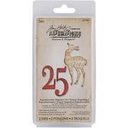 Sizzix Movers & Shapers Magnetic Dies By Tim Holtz-Mini Reindeer & 25