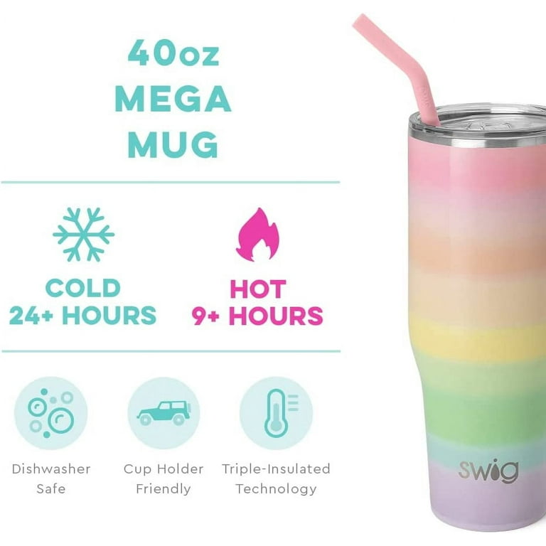 Swig Life Gobelet à Café Isotherme De 946 Ml Avec Couvercle, Passe Au Lave- Vaisselle, En Acier Inoxydable, Pour Boissons Chaudes Et Froides (Dreamsicle