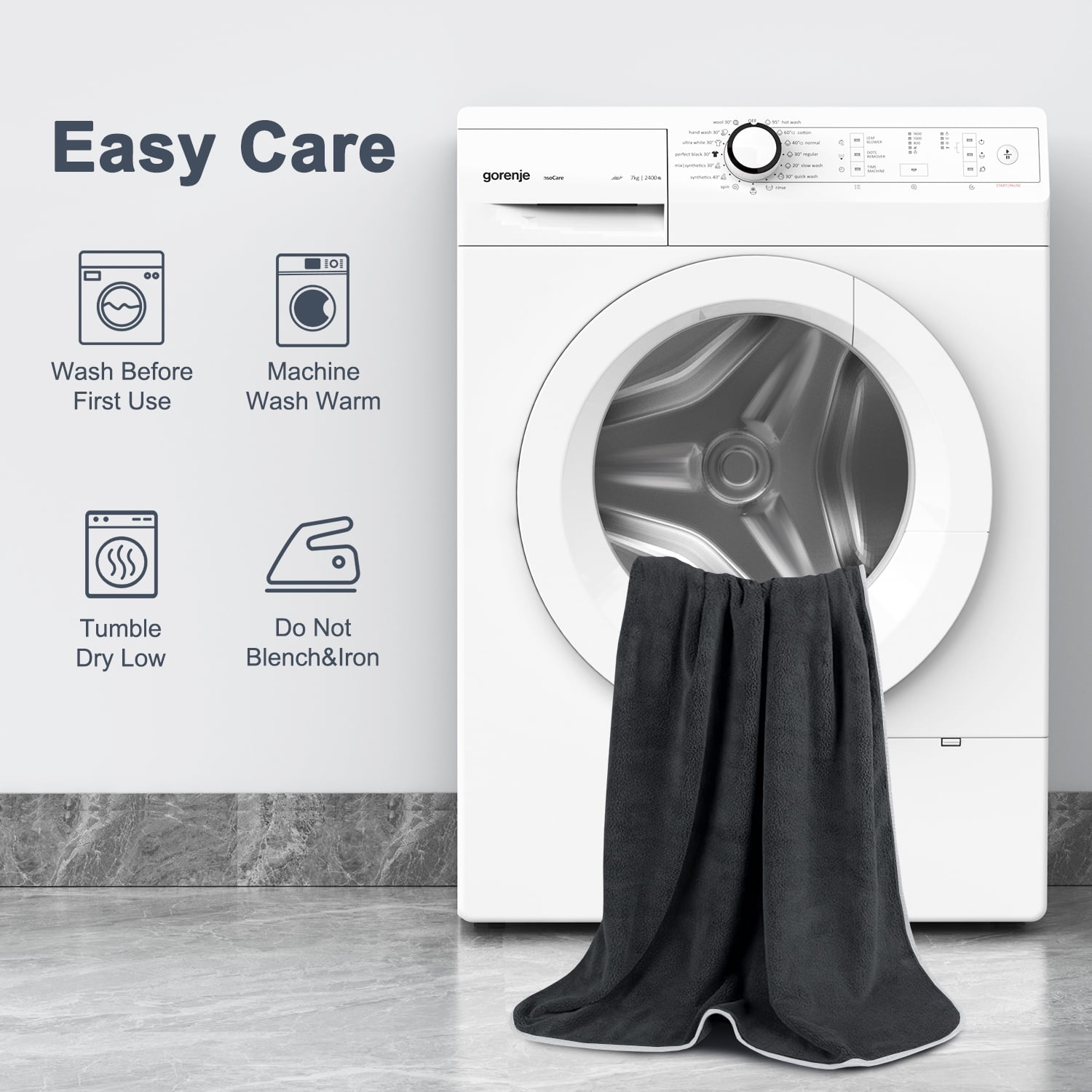 Bath Towels Set of 4, Larger & Light Bath Towels 28 x 55 Inches, 100% Microfiber Super Soft and Highly Absorbent, Bath Sheets Quicker to Dry, Perfect Bathroom Towels for Daily Use, Black
