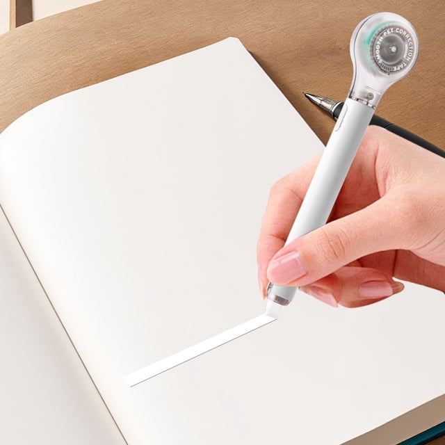 YIMWNYI Ruban de Correction Rétractable pour Stylo, Mini Ruban de Révision, Noyau Remplaçable, Outil de Correction Portable, Style Stylo Gel, Solution de Correction Écologique
