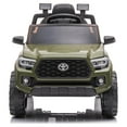 thumbnail image 2 of Ride on Truck Cars for Boys & Girls, 12V Toyota Tacoma Kids Ride on Toy with Remote Control, Green, 2 of 15