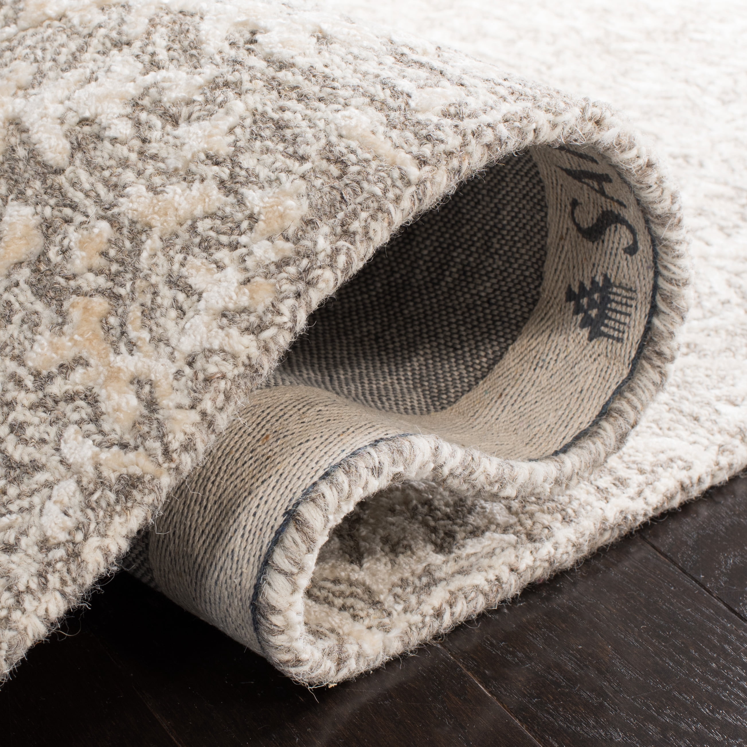 SAFAVIEH Glamour GLM117C Handmade Grey / Ivory Rug