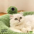 thumbnail image 4 of Pet Nest Winter Warm Dog Den Cat Villa Plush Pets Mattress Small Frog Shape Semi Enclosed Kitten Puppy House Pet Sleep Supplies ShopWise Round, 4 of 9