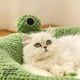 thumbnail image 4 of Pet Nest Winter Warm Dog Den Cat Villa Plush Pets Mattress Small Frog Shape Semi Enclosed Kitten Puppy House Pet Sleep Supplies ShopWise Round, 4 of 9