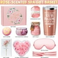 thumbnail image 3 of Birthday Gifts for Women, 10 Pcs Rose Relaxing Spa Gifts Basket Self Care Gifts Thank You Gifts Bath Set for Her, Pink, 3 of 8