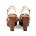 thumbnail image 4 of Nature Breeze EB06 Women Jelly Peep Toe Studded Criss Cross Clog Wedge Sandal, 4 of 5