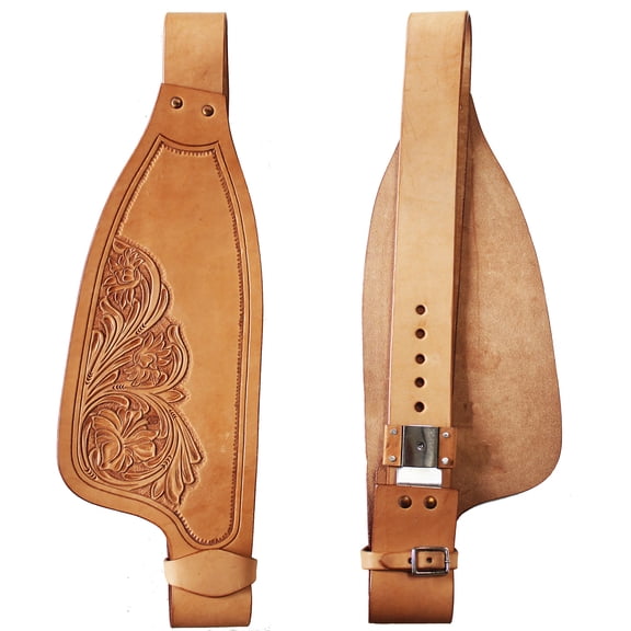 Horse Western Adult Floral Tooled Tan Leather Replacement Saddle Fenders 5257TN