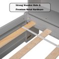 thumbnail image 4 of Bellemave Twin Size Platform Bed with Bookcases and Drawers Space Saving Twin Storage Platform Bed Frame with Built-in Shelves for Teens No Box Spring Needed, Gray, 4 of 11