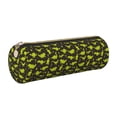 thumbnail image 1 of Disketp Cute Cartoon Dinosaurs Green Silhouette Pattern Estuche Organizador de Lápices de Cuero, Estuche de Oficina con Cremallera para Bolígrafo y Lápiz, 1 of 6