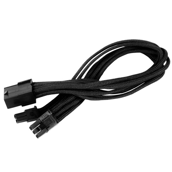 SST-PP07E-PCIB Cable de extensión de funda negra de 6+2 pines 18 AWG, peine de cable negro x 4