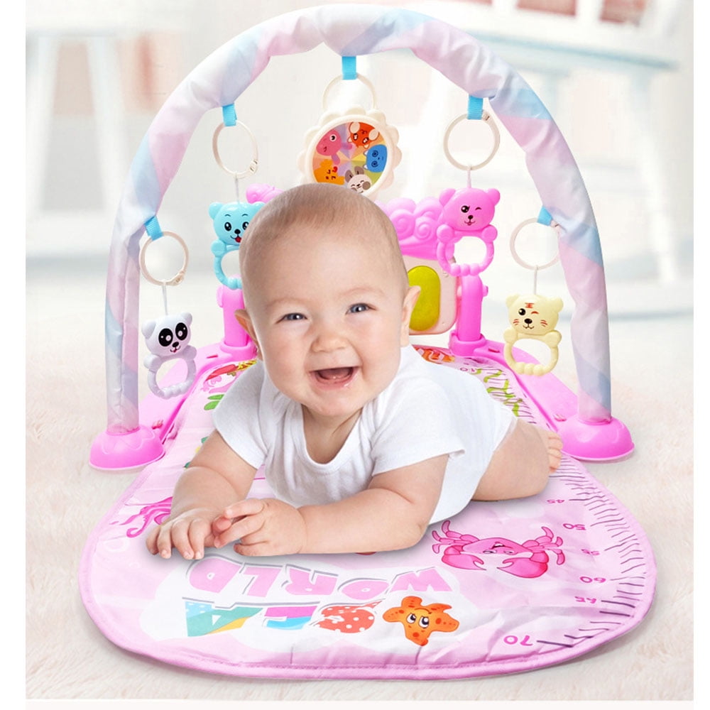 Baby Play Mat for Infant with Music Baby Gym Jungle Musical Play Mats Newborn Kick and Play