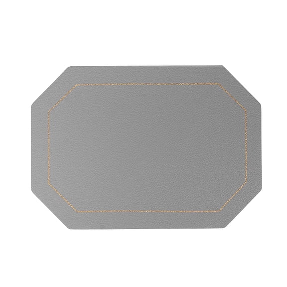 MOPOOR Faux Leather Vinyl Placemats, Waterproof Wipeable Anti Slip Place Mats, Heat Resistant Reversible PU Table Mats for Kitchen Dining Indoor & Outdoor,Easy to Clean 