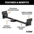 thumbnail image 2 of CURT 13703 Trailer Hitch Rear  Adjustable For Use On RVs With Frames Up To 72 Inches Wide; 2 Inch Receiver; 3500 Pound Weight Carrying Capacity/ 350 Pound Tongue Weight, 2 of 2